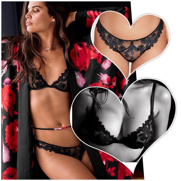 $7̶0̶ Victoria’s Secret Sexy Floral Embroidery Demi Bra NWT  34C - Picture 2 of 4